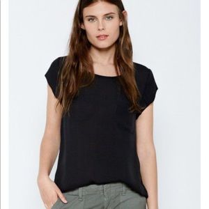 Cap sleeve slik blouse by Joie. Chic and breezy.